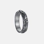 Vintage Dragon Design Pattern Stainless Steel Ring