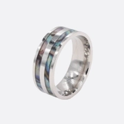 Shell Belt Stainless Steel Band Ring