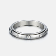 Simple Narrow Stainless Steel Spinner Ring