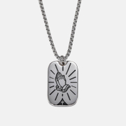 Praying Hands Stainless Steel Vintage Necklace