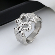 Silver Lava Design Stainless Steel Ring