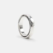 Simple Gem Set Sterling Silver Engagement Ring