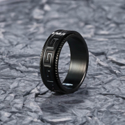 The Great Wall Pattern Stainless Steel Ring