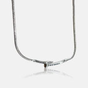 Schlichte Silver Line-Halskette mit Nägeln aus Edelstahl