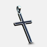 Pingente de cruz latina de aço inoxidável