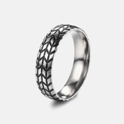 Tire Tread Pattern Stainless Steel Ring