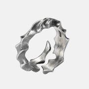 Anel de abertura de prata esterlina de vime espinhoso