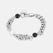 Twisted Chain Pearl Stainless Steel Splicing Bracelet