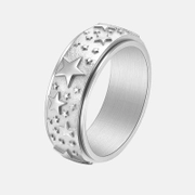 Starry Stainless Steel Spinner Ring