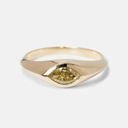 Anel de noivado de prata esterlina marquise minimalista
