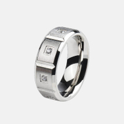 Stylish Diamond Stainless Steel Cz Ring
