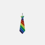Ciondolo con cravatta in acciaio inossidabile con bandiera arcobaleno