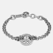 Bracelete vintage de prata esterlina amor e paz