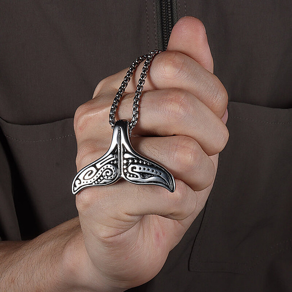 Collana Balena In Acciaio Inossidabile Con Ciondolo Minimalista - Placcata Oro 18K - Regalo Per Lei