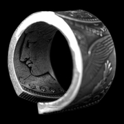 Coin Sterling Silver Men's Ring