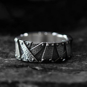 Fence Sterling Silver Men's Ring