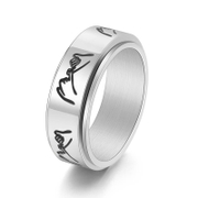 Hands Stainless Steel Spinner Ring