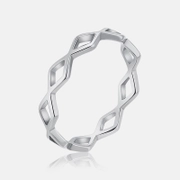 Hollow Rhombus Design Stainless Steel Simple Ring