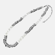 White Stone Stainless Steel Necklace