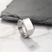 Simple Square Stainless Steel Ring