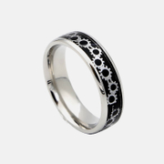 Vintage Gear Pattern Stainless Steel Ring