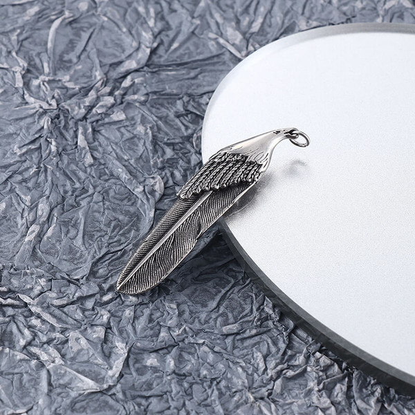Eagle Head Feather Stainless Steel Pendant - Rock & Spark