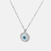 Simple Hasama Hand Evil Eye Stainless Steel Necklace