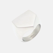 Bague simple en acier inoxydable forme pyramidale