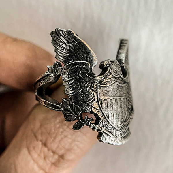 American Silver Eagle Coin Ring ( .999 Fine Silver ) | The U.S. Coin Works  Co.
