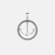 Simple Anchor Twisted Stainless Steel Pendant