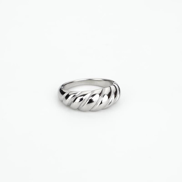 Simple Twist Shape Stainless Steel Ring - Rock & Spark