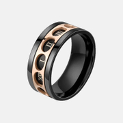 Hollow Roman Numeral Stainless Steel Spinner Ring