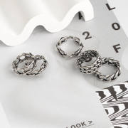 Simple Chain Stainless Steel 5 Pieces Ring Set