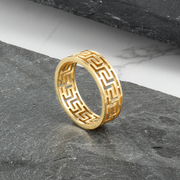 Vintage Hollow Pattern Stainless Steel Ring