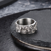 Moon Crater Stainless Steel Ring