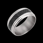 Woven Carbon Fiber Stainless Steel Ring