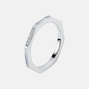 Simple Diamond Geometric Stainless Steel Ring