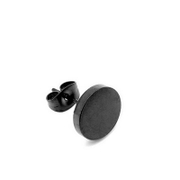 Boucles d'oreilles punk rondes simples en acier inoxydable