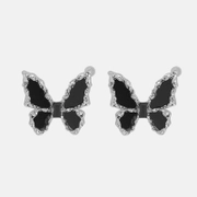 Modische Schmetterlingsohrringe aus Edelstahl mit Zirkonia