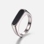 Rounded Rectangle Stainless Steel Ring