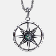 Punk Compass Stainless Steel Pendant