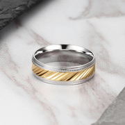 Simple Gear Shape Stainless Steel Men's Ring