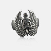 Vintage Sword Angel Wings Stainless Steel Ring