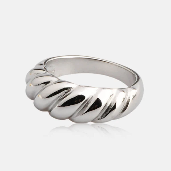 Simple Twist Shape Stainless Steel Ring - Rock & Spark