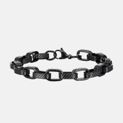 Punk Twill Rectangular Stainless Steel Bracelet