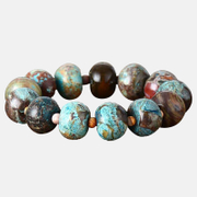 Ocean Stone Abacus Beads Men's Bracelet