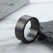 Minimalism Stainless Steel Black Men's Ring