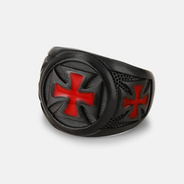 Classic Templar Cross Stainless Steel Men's Ring