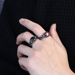 Bague Crâne Gothique Acier Inoxydable