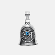 Pendentif Clochette Œil d'Horus Vintage en Acier Inoxydable